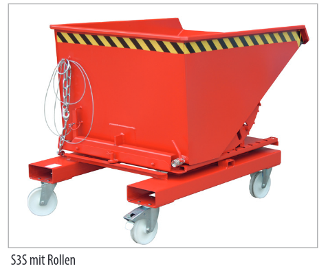 Spänebehälter Typ S3S mit Rollen